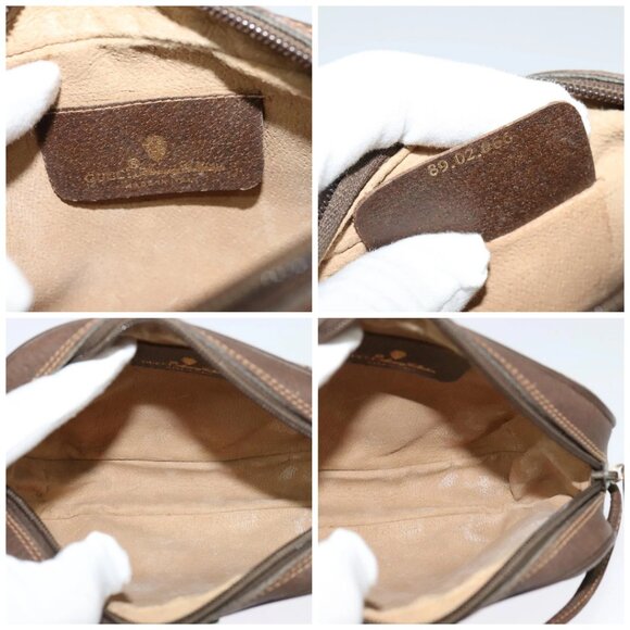 GUCCI GG Supreme Web Sherry Line Bag PVC Beige Gold Red 89 02 066 Auth BA2391 - Picture 15 of 16